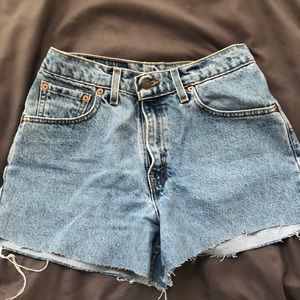 Classic Distressed Levi High Waisted Shorts